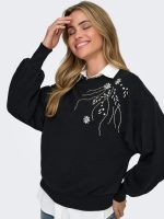 Camisa larga con tres botones dorados Only Sable Nina - Imagen 4