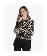 Jersey bicolor estampado cebra