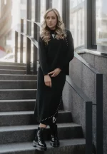 Falda Corazón Rayo punto negra