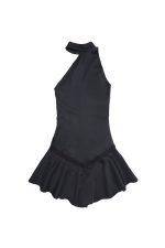 Vestido mini satin cuello halter - Imagen 2