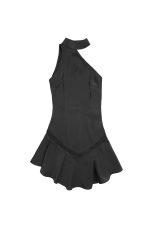 Vestido mini satin cuello halter - Imagen 6