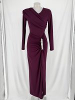 Vestido Largo de Crepe con Aplique Joya - Imagen 6