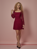 Vestido Corto de Encaje - Imagen 5