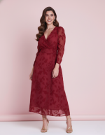 VESTIDO DE FIESTA MIDI GASA SEMITRANSPARENTE - Imagen 6