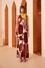 Vestido Largo Plisado Halter Blanca - Imagen 3