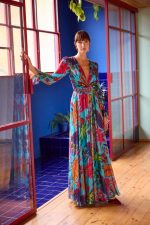 Vestido Largo Mangas Volante Juana