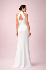 Vestido de Novia Halter con Drapeado de Tul - Imagen 2