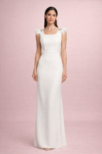 Vestido de Novia con Plumas y Aplicaciones de Pedrería