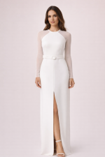 Vestido de Novia con Mangas de Tul