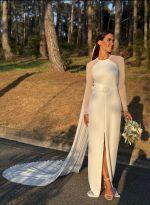 Vestido de Novia con Mangas de Tul - Imagen 3