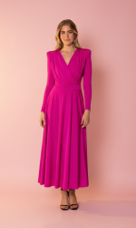 Vestido Cruzado Punto de Seda Angelina