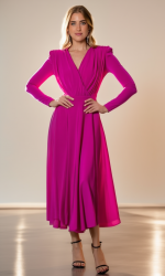 Vestido Cruzado Punto de Seda Angelina - Imagen 2