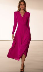 Vestido Cruzado Punto de Seda Angelina - Imagen 4