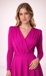 Vestido Cruzado Punto de Seda Angelina - Imagen 8