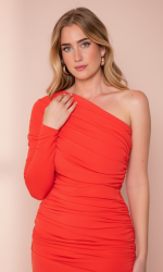 Vestido Asimétrico Frunces Adele - Imagen 5