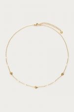 Collar de acero con corazones y perlas artificiales - Imagen 2