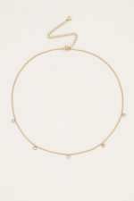 Collar de cinco diamantes de imitación - Imagen 2