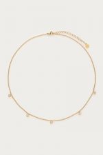 Collar de cinco diamantes de imitación - Imagen 4