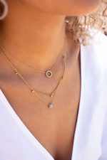 Collar de cinco diamantes de imitación - Imagen 6