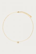 Collar de corazón con diamantes de imitación - Imagen 2