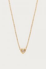 Collar de corazón con diamantes de imitación - Imagen 3