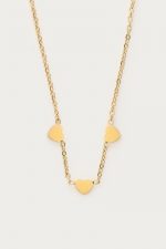 Collar de acero con tres corazones - Imagen 3