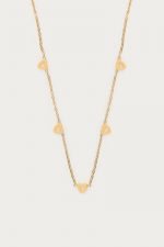 Collar de acero con pequeños corazones - Imagen 3