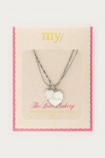 Collar cadena doble con corazones Amour - Imagen 4