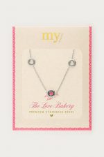 Collar de acero con charms de corazones - Imagen 4