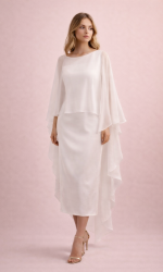 Vestido midi Timba con capa - Imagen 5