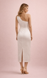 Vestido midi Timba con capa - Imagen 7