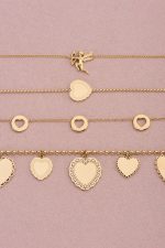 Pulsera con charms silueta de corazón - Imagen 4