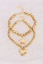 Pulsera de cuentas con charm estrella - Imagen 2