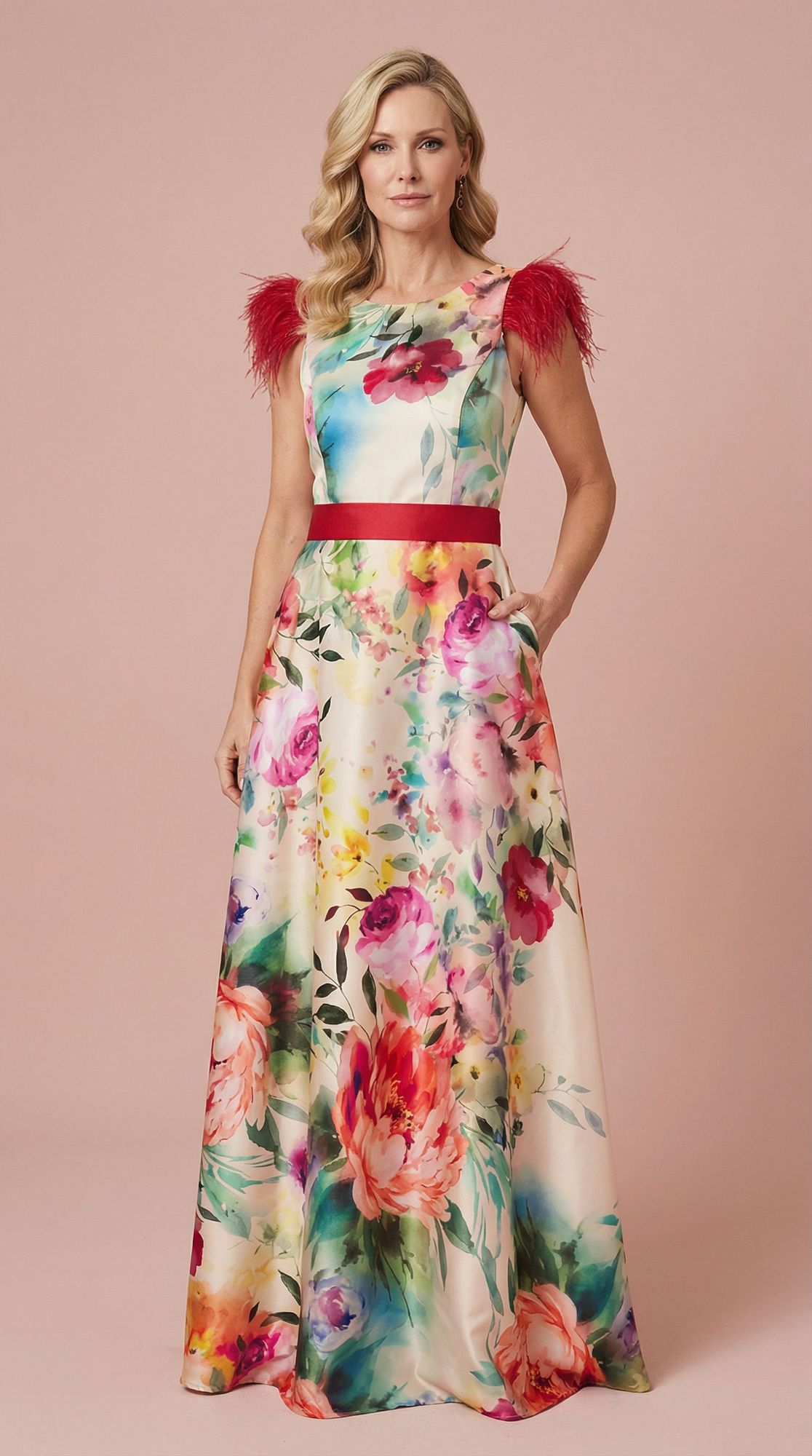 freepik__luxury-ecommerce-studio-transformationuse-the-atta__40943 Vestido de fiesta estampado con hombreras de plumas - Imagen 1