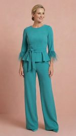 Conjunto Peplum con Plumas - Imagen 2