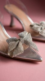 Zapatos Transparentes con Lazo de Strass