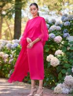 Vestido midi Timba con capa - Imagen 8