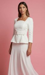 Conjunto de Falda de Gasa y Tweed Bianca