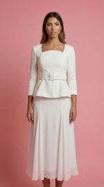 Conjunto de Falda de Gasa y Tweed Bianca - Imagen 2