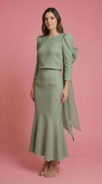 Conjunto tweed falda volante - Imagen 5