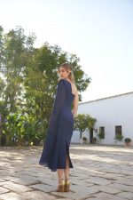 Vestido Midi con Manga de Capa - Imagen 2