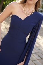 Vestido Midi con Manga de Capa - Imagen 3