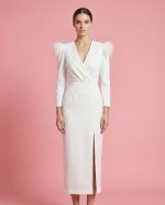 Vestido Midi de Jackard Cisne - Imagen 2