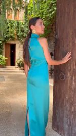 Vestido Largo Cuello Halter Space - Imagen 2