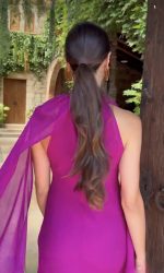 Vestido Largo Escote Halter con Capa Duinia - Imagen 4