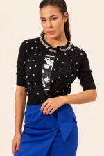 Cárdigan corto con joyitas - Imagen 2