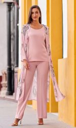 Conjunto de Pantalón y Top con Kimono