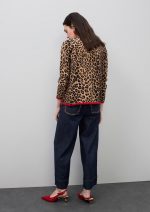 Denim culotte con vivo leopardo - Imagen 4