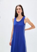 Vestido azul eléctrico con cintas laterales