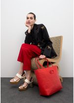 Shopper desestructurado pespuntes monograma - Imagen 17